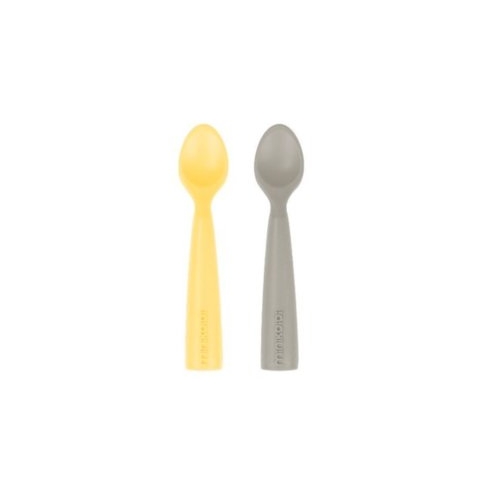 Colheres em Silicone (Amarelo/Powder Grey)